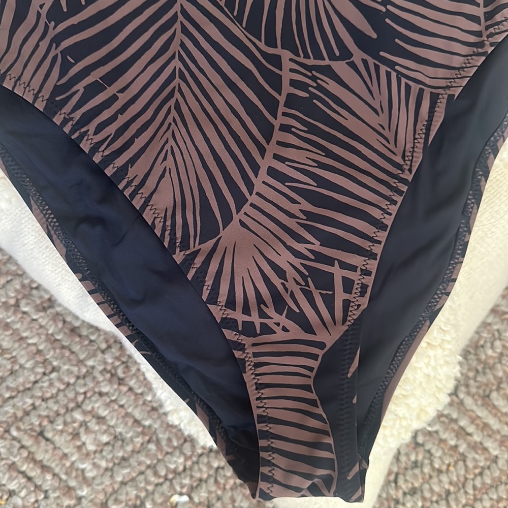 Vuori Black and Brown Palm One Piece Swimsuit - Picture 8 of 10